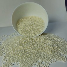 WHITE PEARL SUGAR BALLS 4MM - 100G